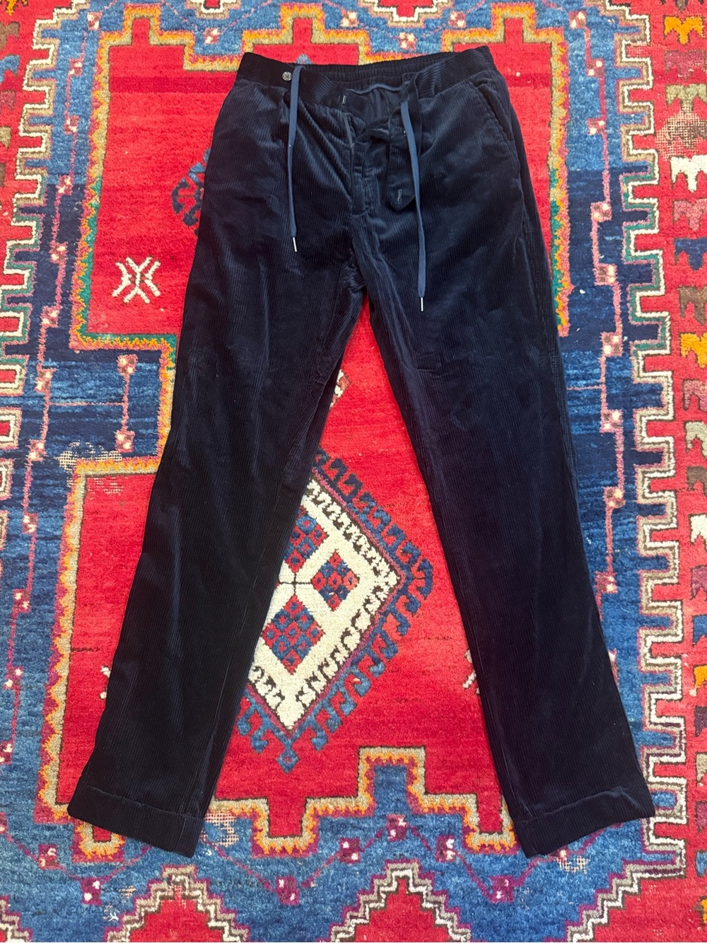 Vintage Ralph Lauren Navy Corduroy Drawstring Pants